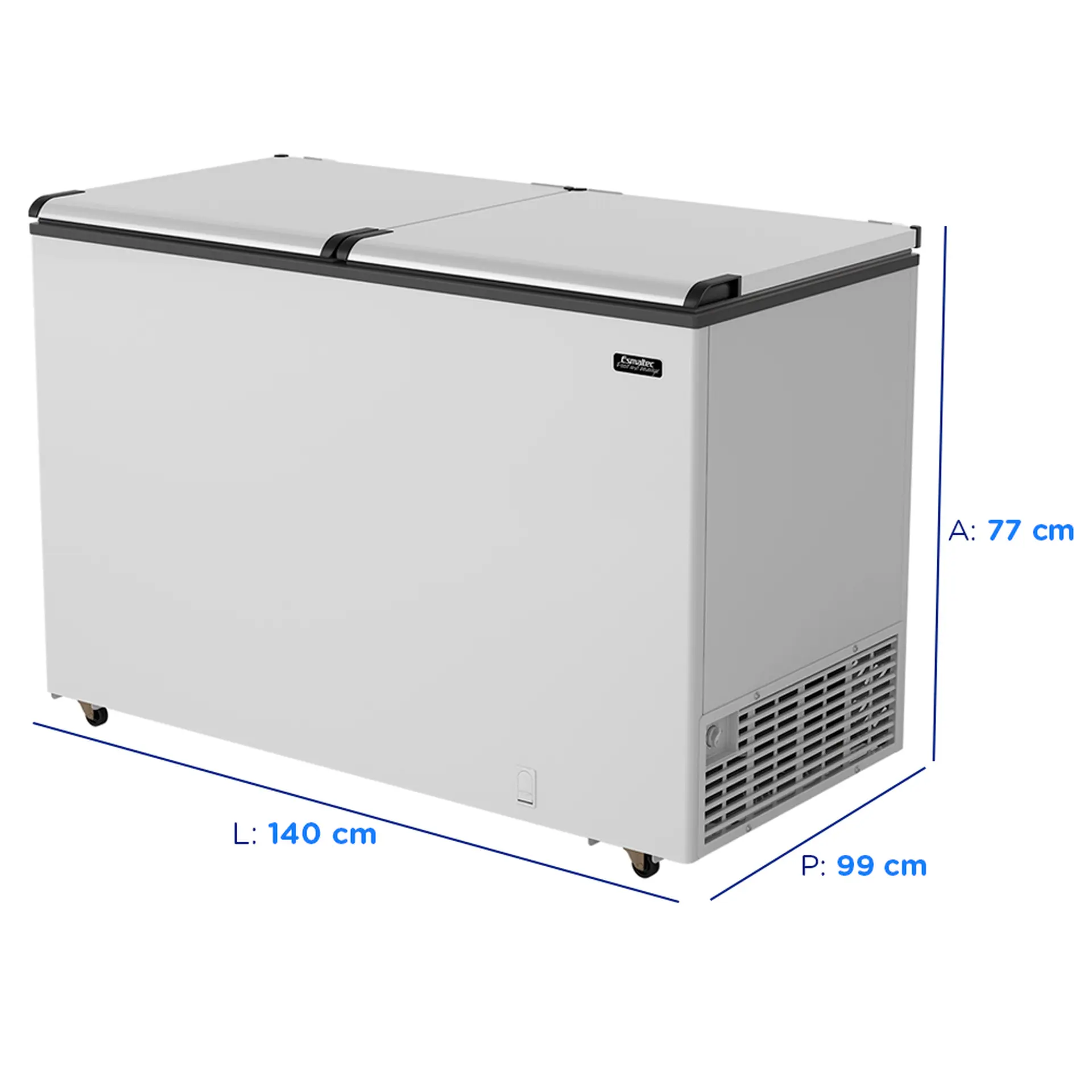 Conservador Esmaltec 468L 2 Portas Horizontal Degelo Manual ECH500 - Branco - 220 Volts