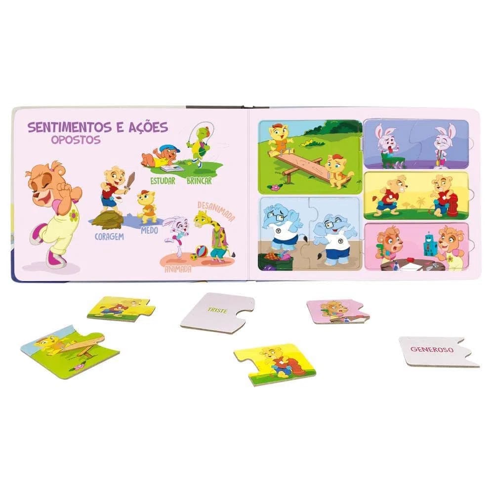 Livro Todolivro Escolinha Quebra Cabeça Opostos