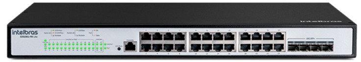 Switch Gigabit PoE 24 Portas 4P SFP 10GB S3028G PB LITE SKD Intelbras