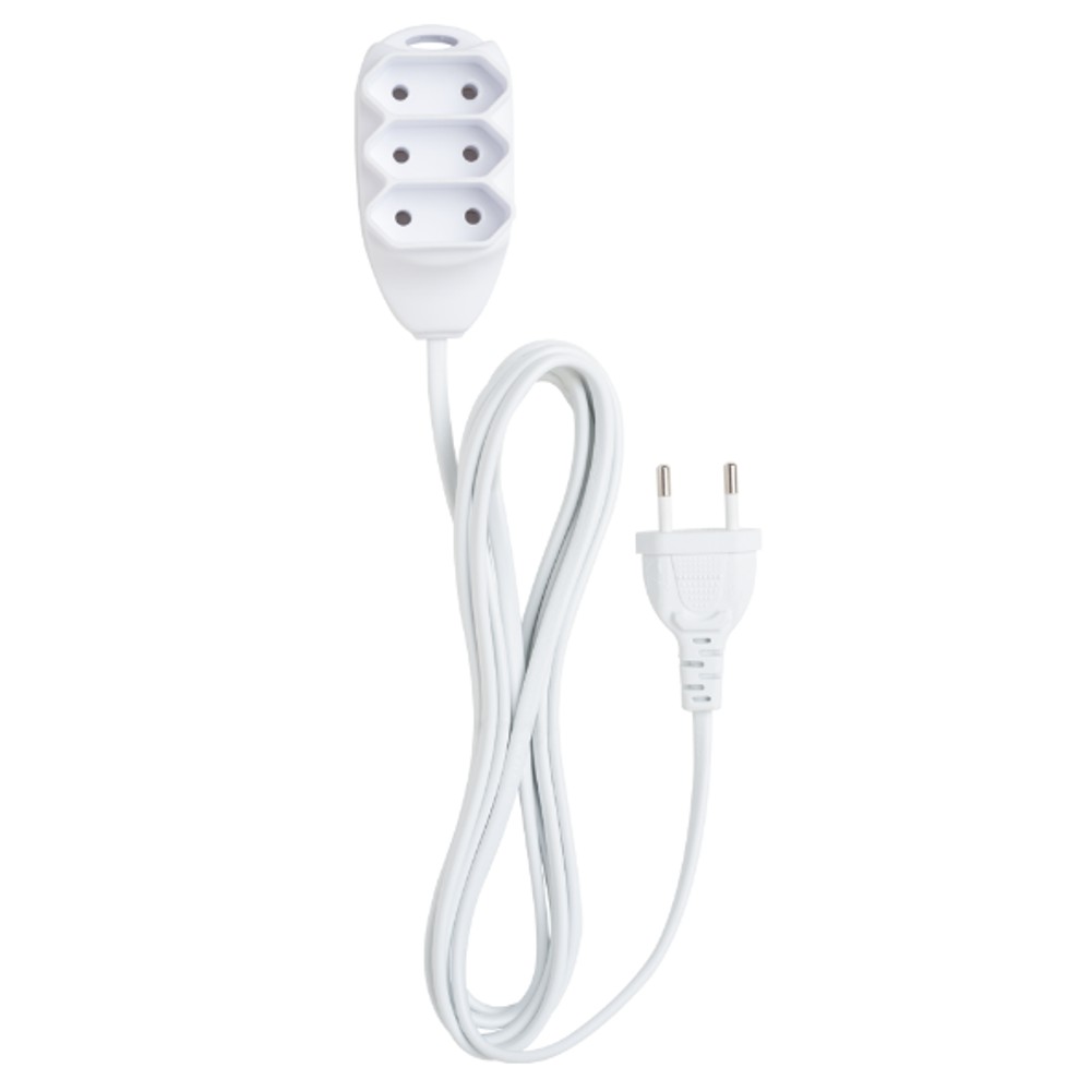 Extensão Elétrica 3 Tomadas 2 Pinos 10A 10m Branca EXT 2010 Intelbras