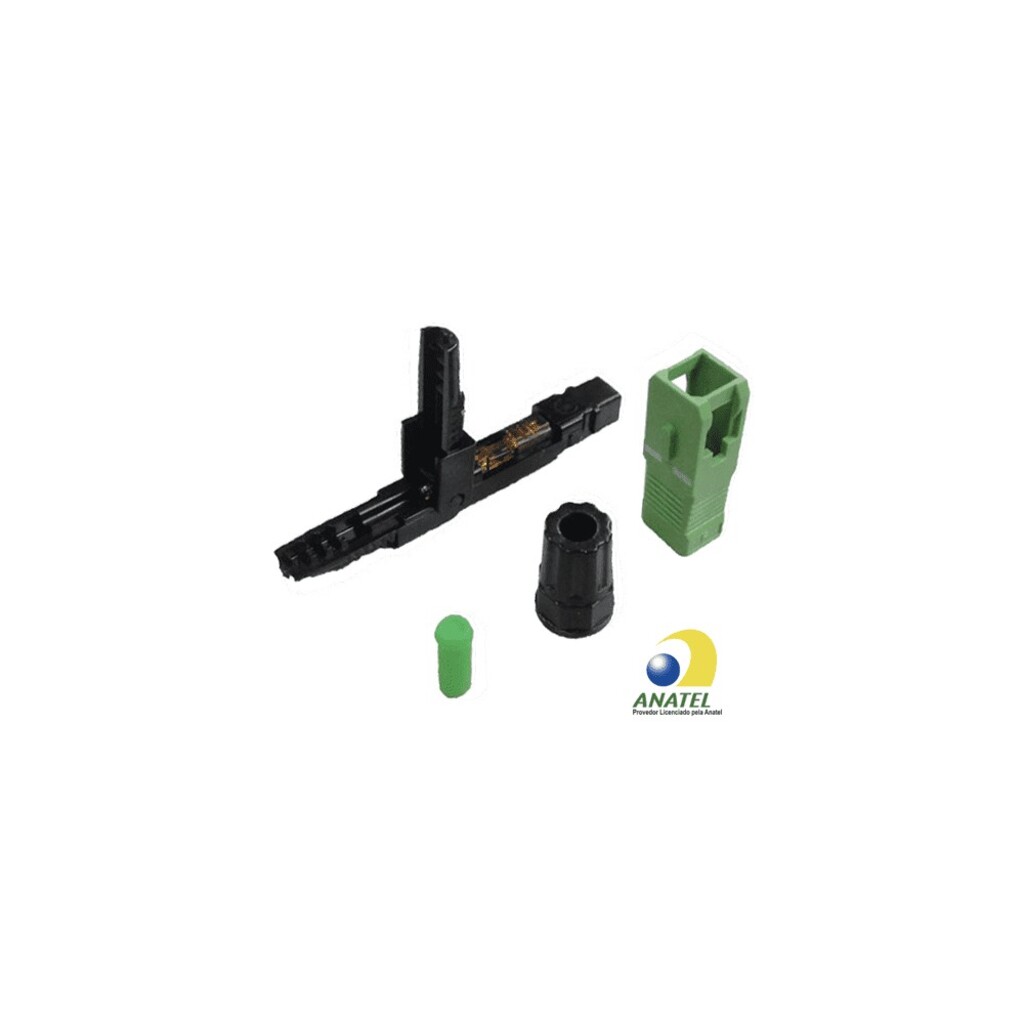 Conector SC/APC Fibra Óptica Mecânica Seccon SecFiber NKLT-NKFCA.50 - Pacote com 10 unidades