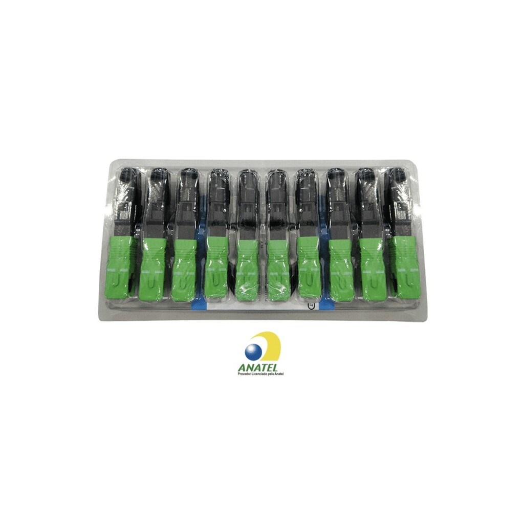 Conector SC/APC Fibra Óptica Mecânica Seccon SecFiber NKLT-NKFCA.50 - Pacote com 10 unidades