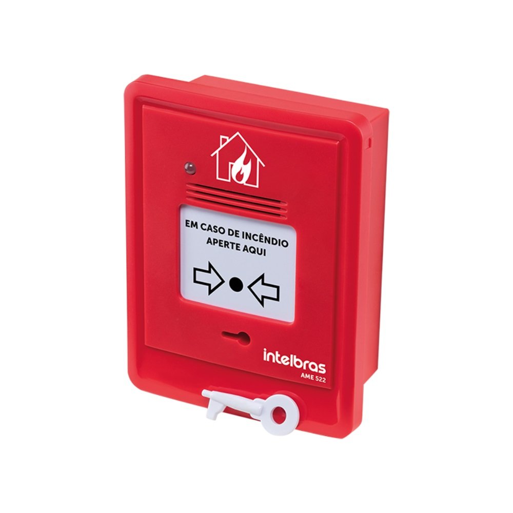 Acionador Manual Endereçável com Sirene AME522 Intelbras