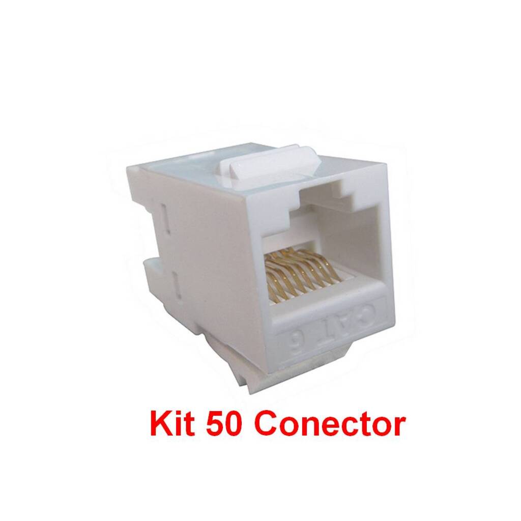Conector Keystone Seccon SecLan RJ45 Fêmea Cat.6 Branco - WT-2002