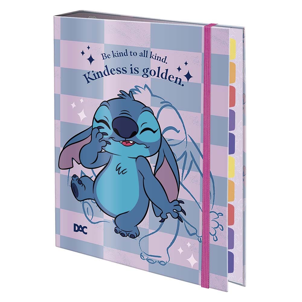 Fichário DAC Colegial Disney Stitch com 48 Folhas Decoradas