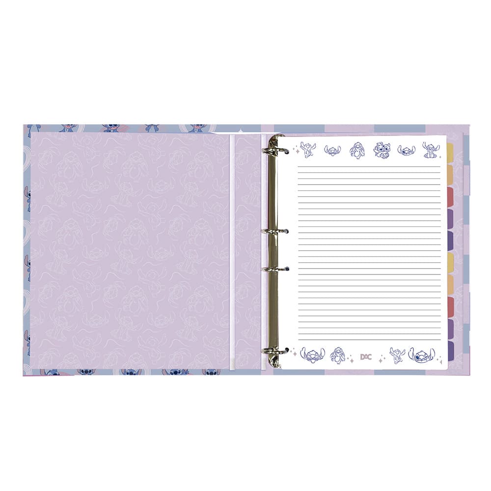 Fichário DAC Colegial Disney Stitch com 48 Folhas Decoradas