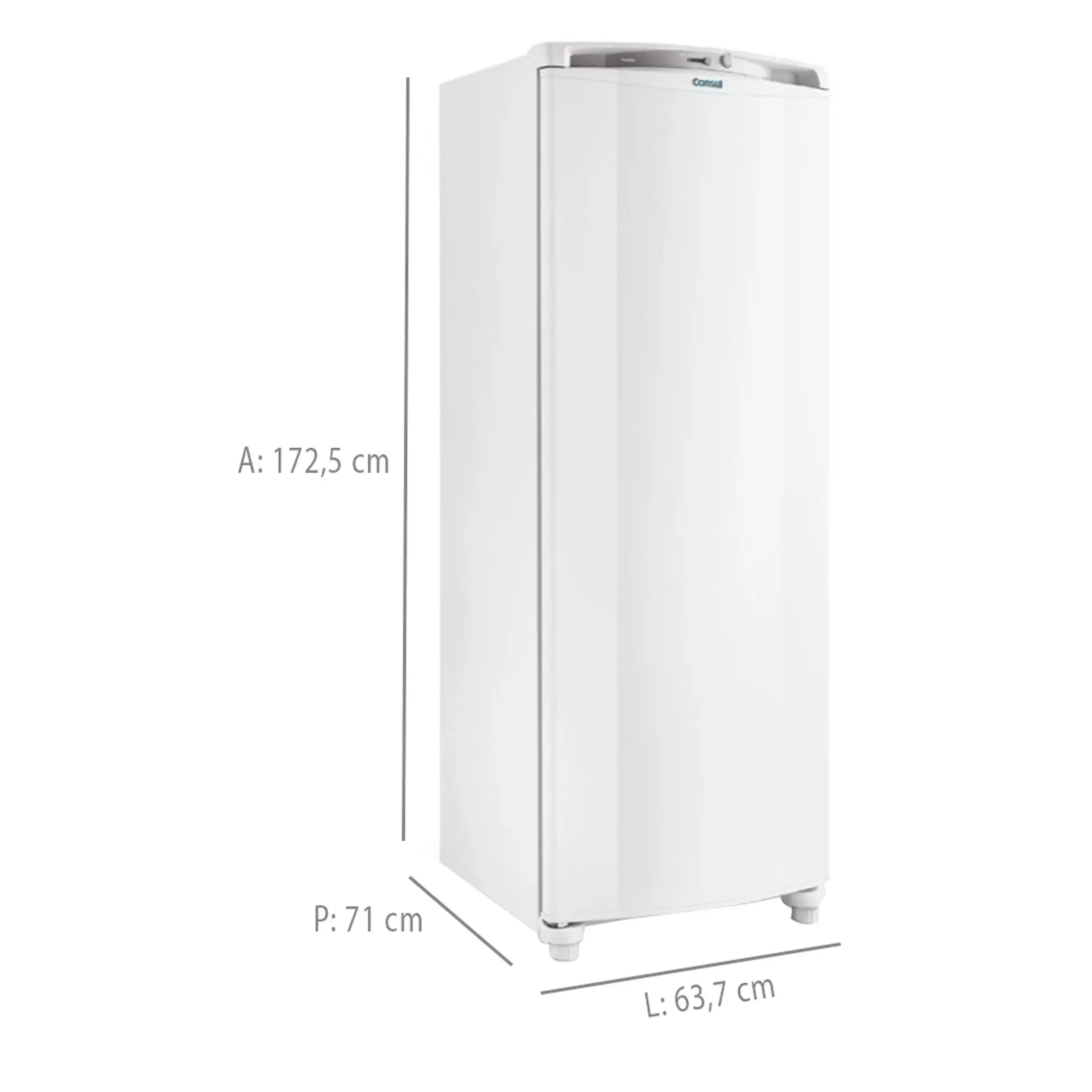 Freezer Consul 246L 1 Porta Vertical Degelo Manual CVU30FB - Branco - 220 Volts