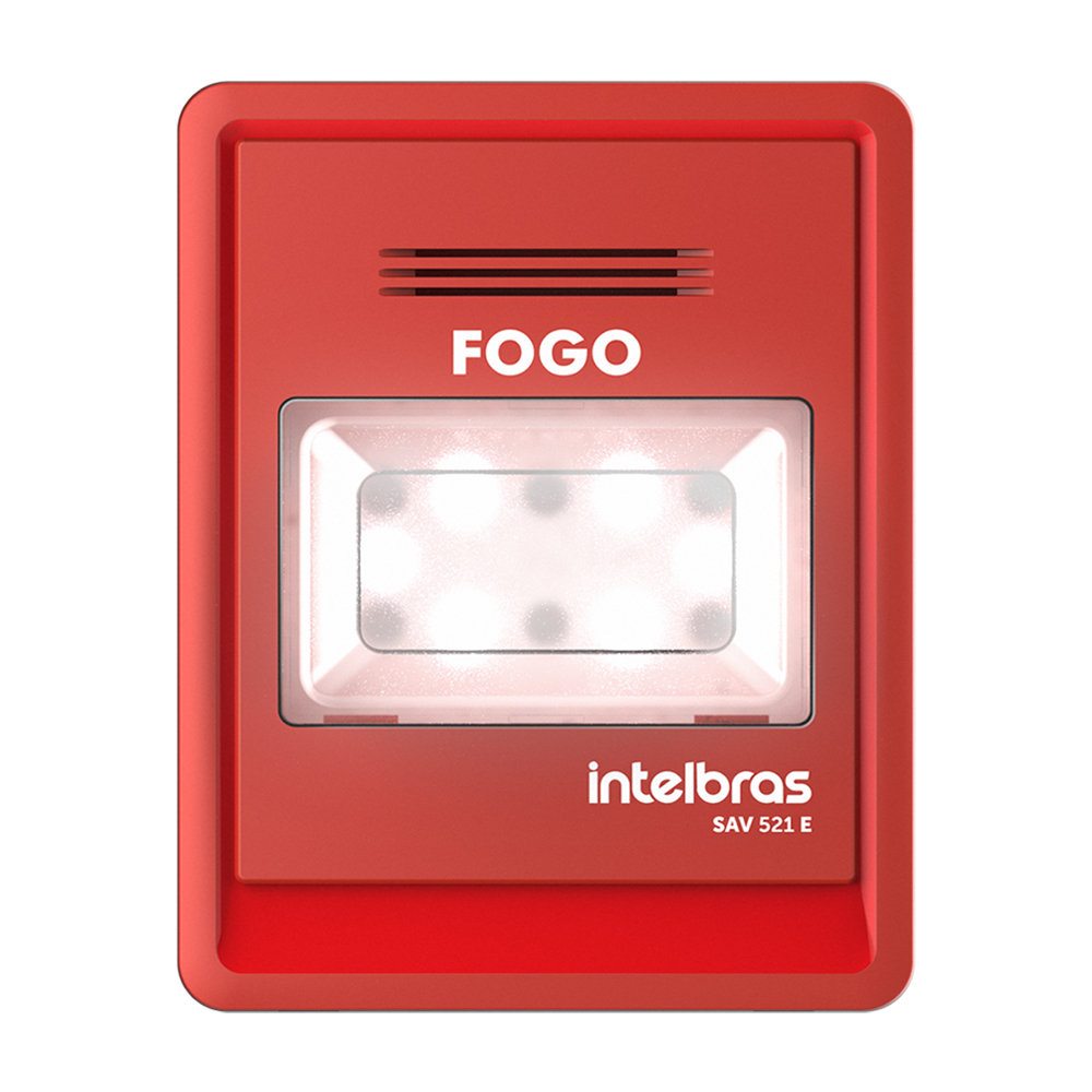 Sinalizador Audiovisual Endereçável SAV 521E Intelbras