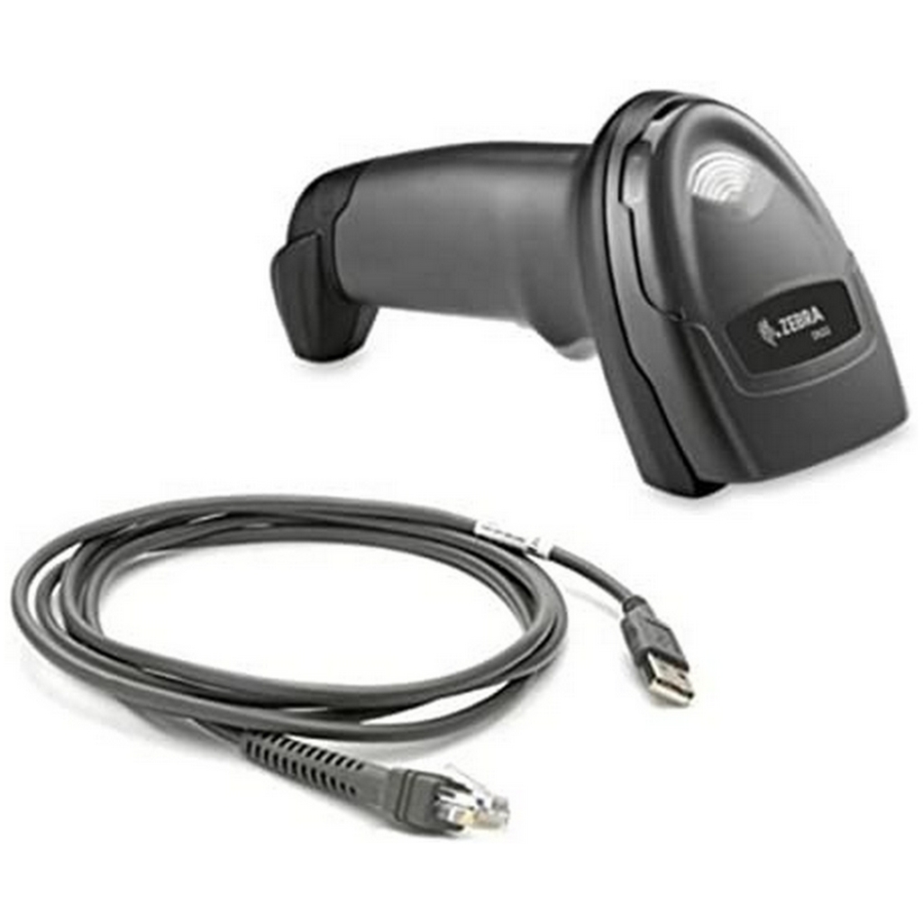 Leitor de Código de Barras e QR Code Imager 1D 2D de Mão Zebra DS2208-SR USB - lê Nota Fiscal Eletrônica Boleto Bancário e Tela