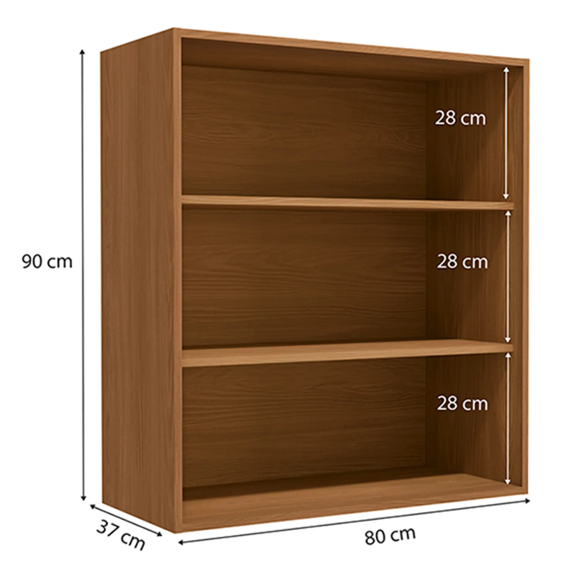 Armário Aéreo 2 Portas com Vidro 80cm MDP Maxxi Kappesberg - Canela
