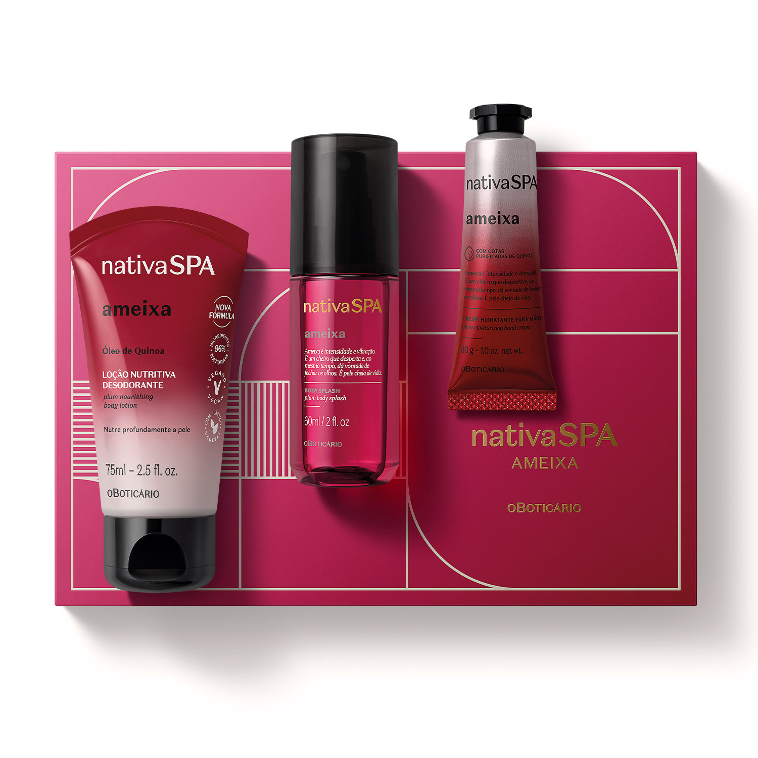 Mini Kit Presente Nativa Spa Ameixa (3 itens)
