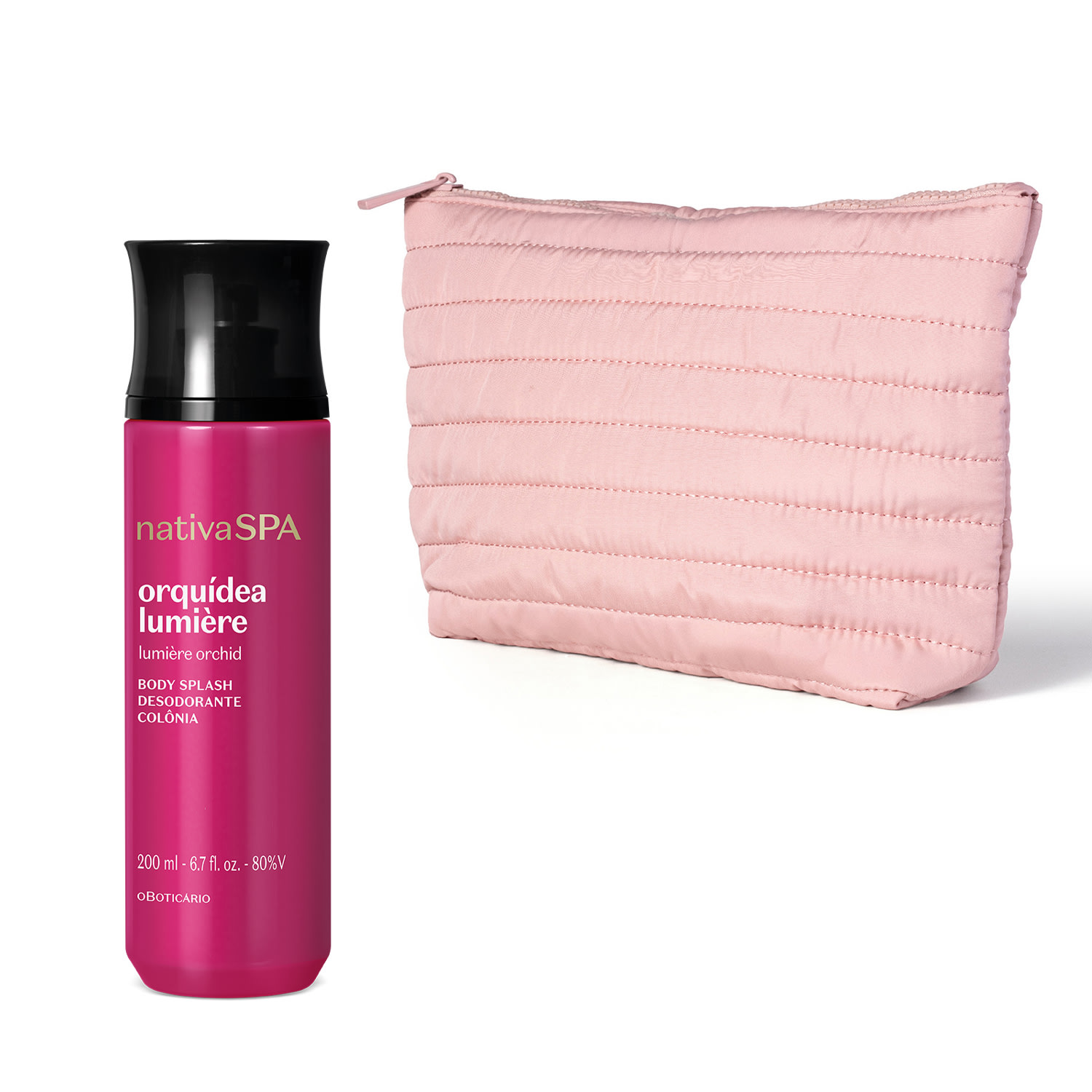 Combo Nativa SPA Orquídea Lumière: Body Splash 200ml + Nécessaire Premium