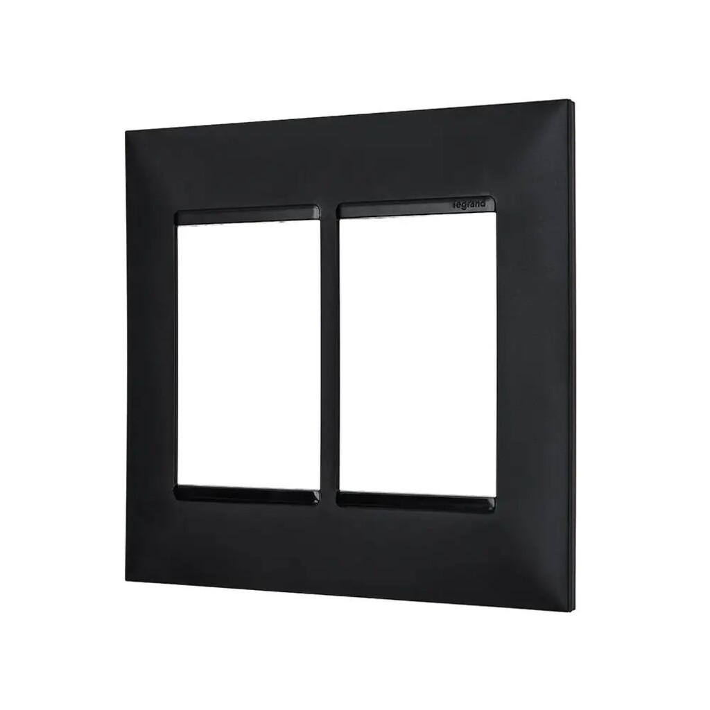 Espelho 4x4 para 6 Módulos Pial Plus+ I Legrand Preto - 618516PT - sem Suporte
