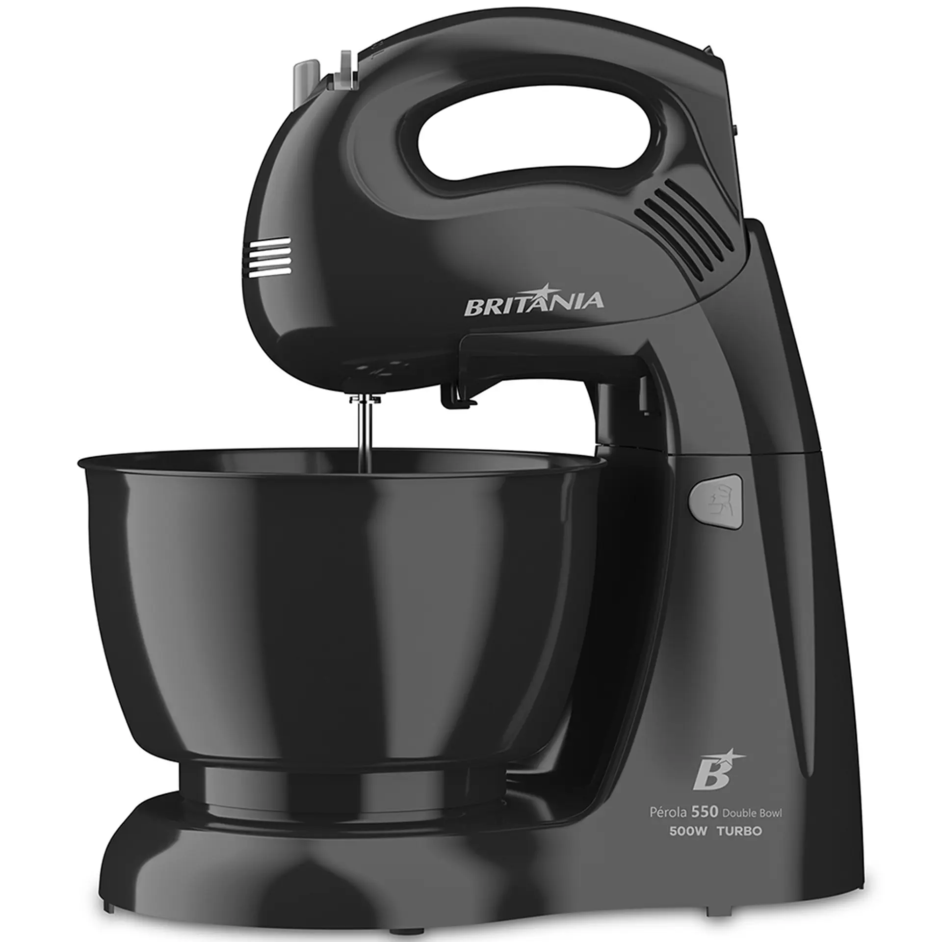 Batedeira Britânia Perola 550P Turbo Double Bow 500W 4 Velocidades - Preto - 110 Volts