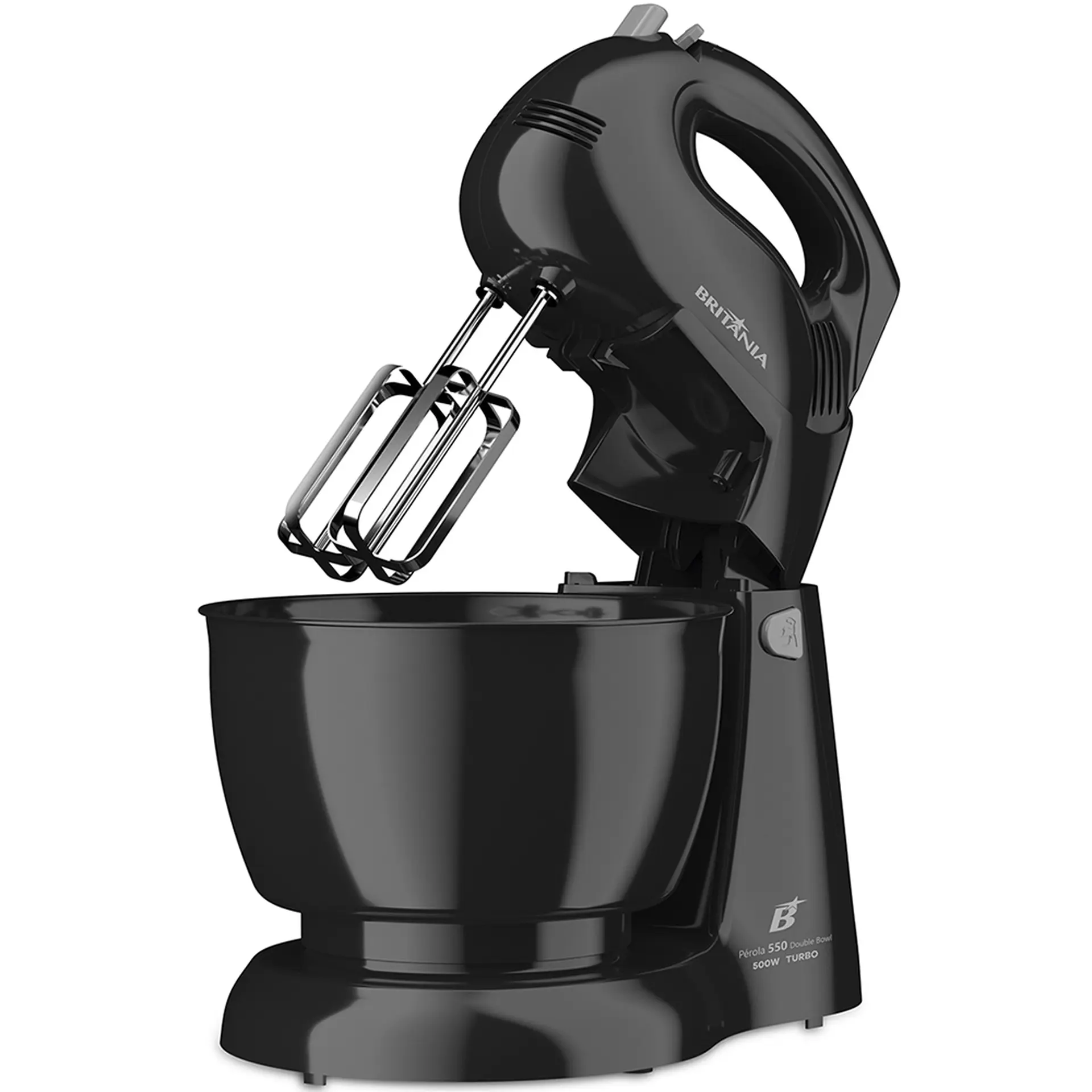 Batedeira Britânia Perola 550P Turbo Double Bow 500W 4 Velocidades - Preto - 110 Volts