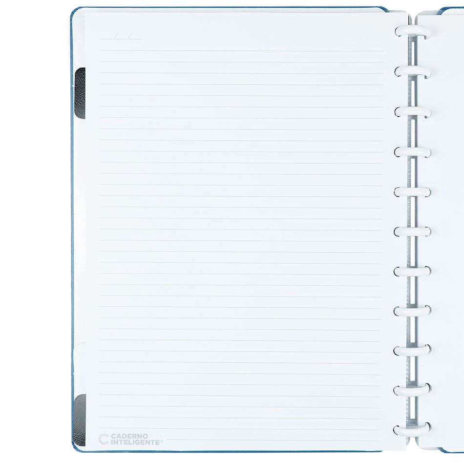 Caderno Inteligente Deep Blue Grande 60 Folhas com Pauta e 20 Folhas Lisas