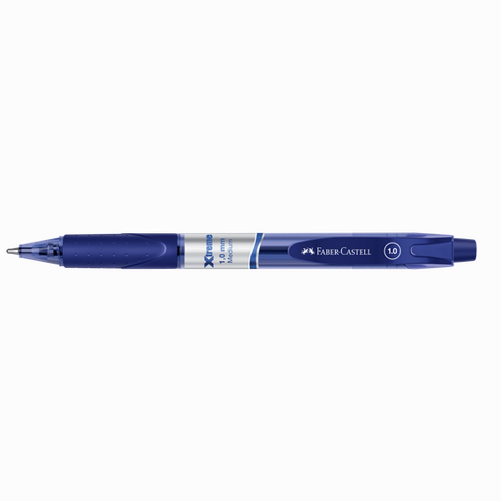 Caneta Esferográfica 1.0mm Média Retrátil Xtreme Azul Faber Castell Unitário SMXTRT10AZ