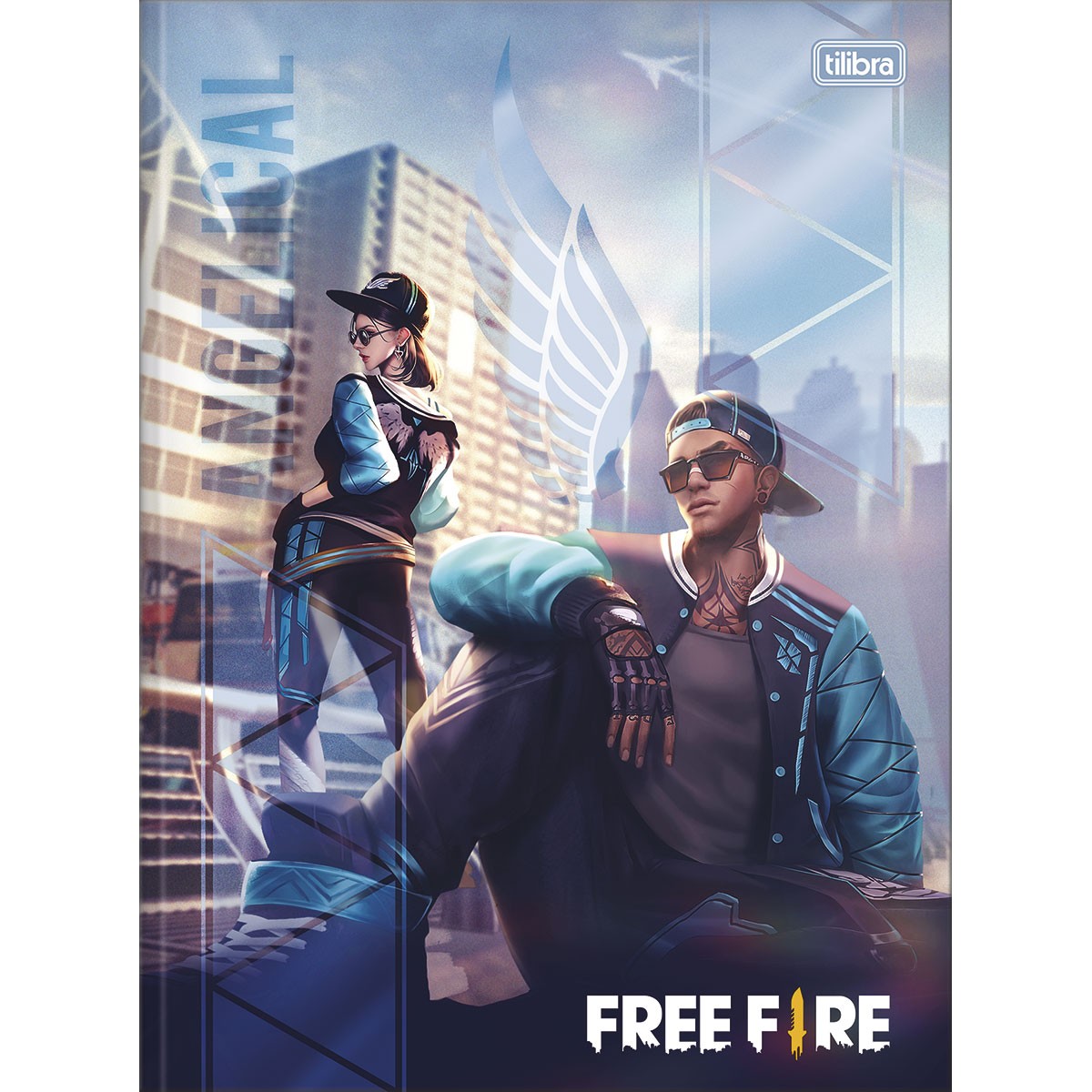 Caderno Brochura Tilibra Capa Dura Universitário Free Fire 80 Folhas 1x1 Sortido