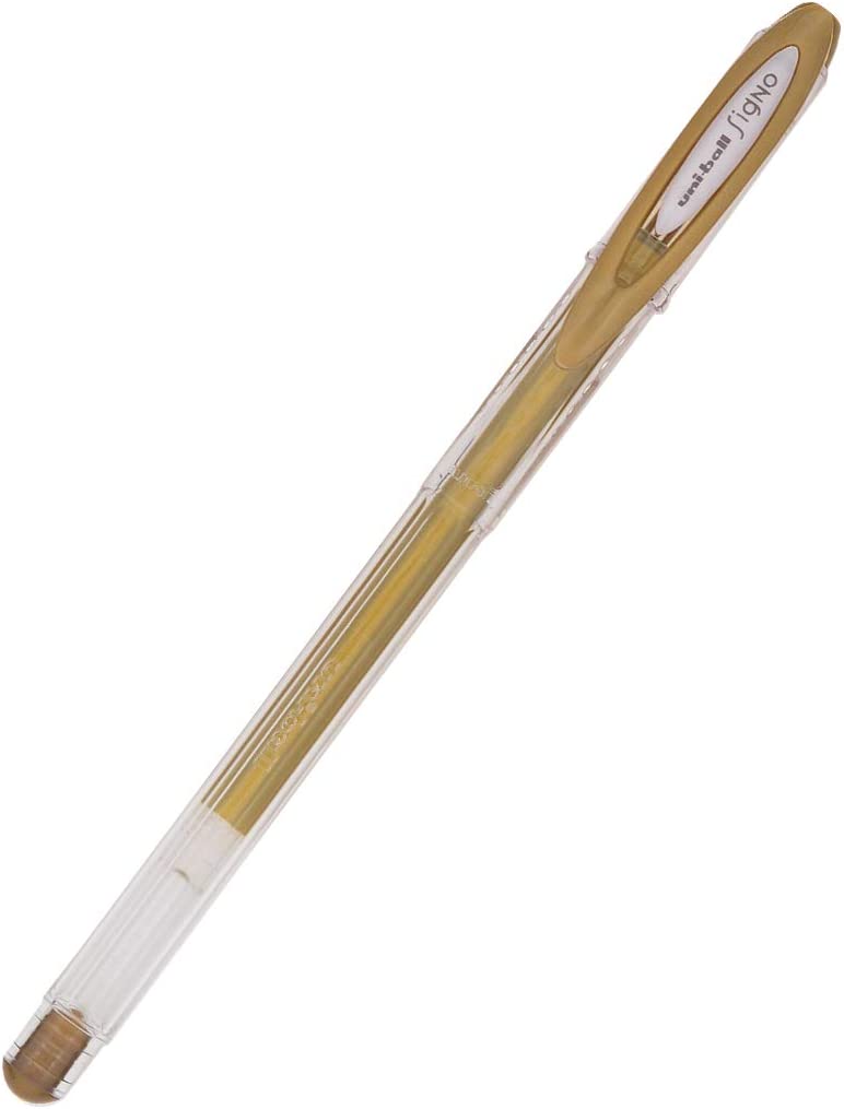 Caneta em Gel Uni Ball Signo Gliter UM-120SP Ouro