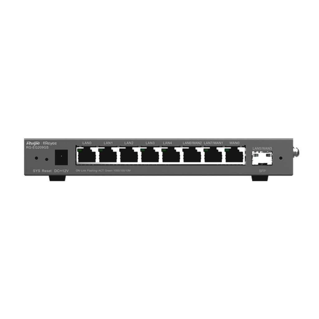 Roteador VPN Multi-Wan Ruijie | Reyee RG-EG209GS 8 Portas Gigabit + 1 SFP 136135