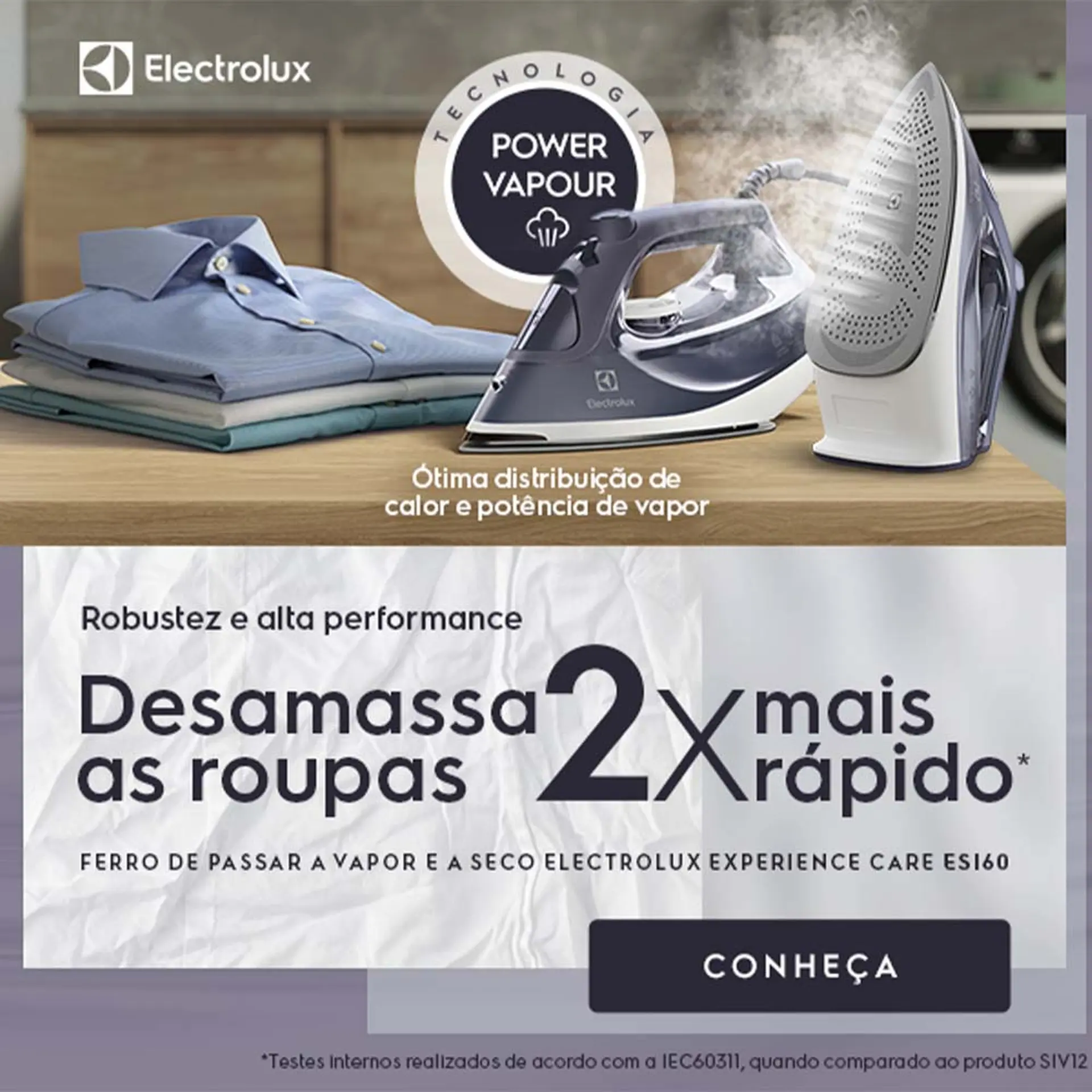 Ferro de Passar a Vapor Electrolux Experience Care ESI60 Cerâmica - Azul Marinho - 220 Volts