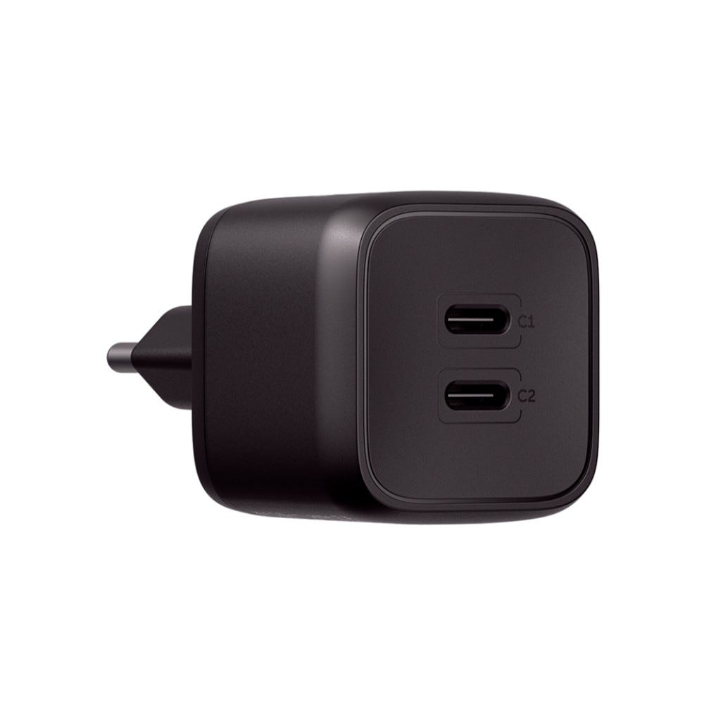 Carregador Ultra Rápido 2 Portas USB-C EC 20 Power 45W GAN Preto Intelbras