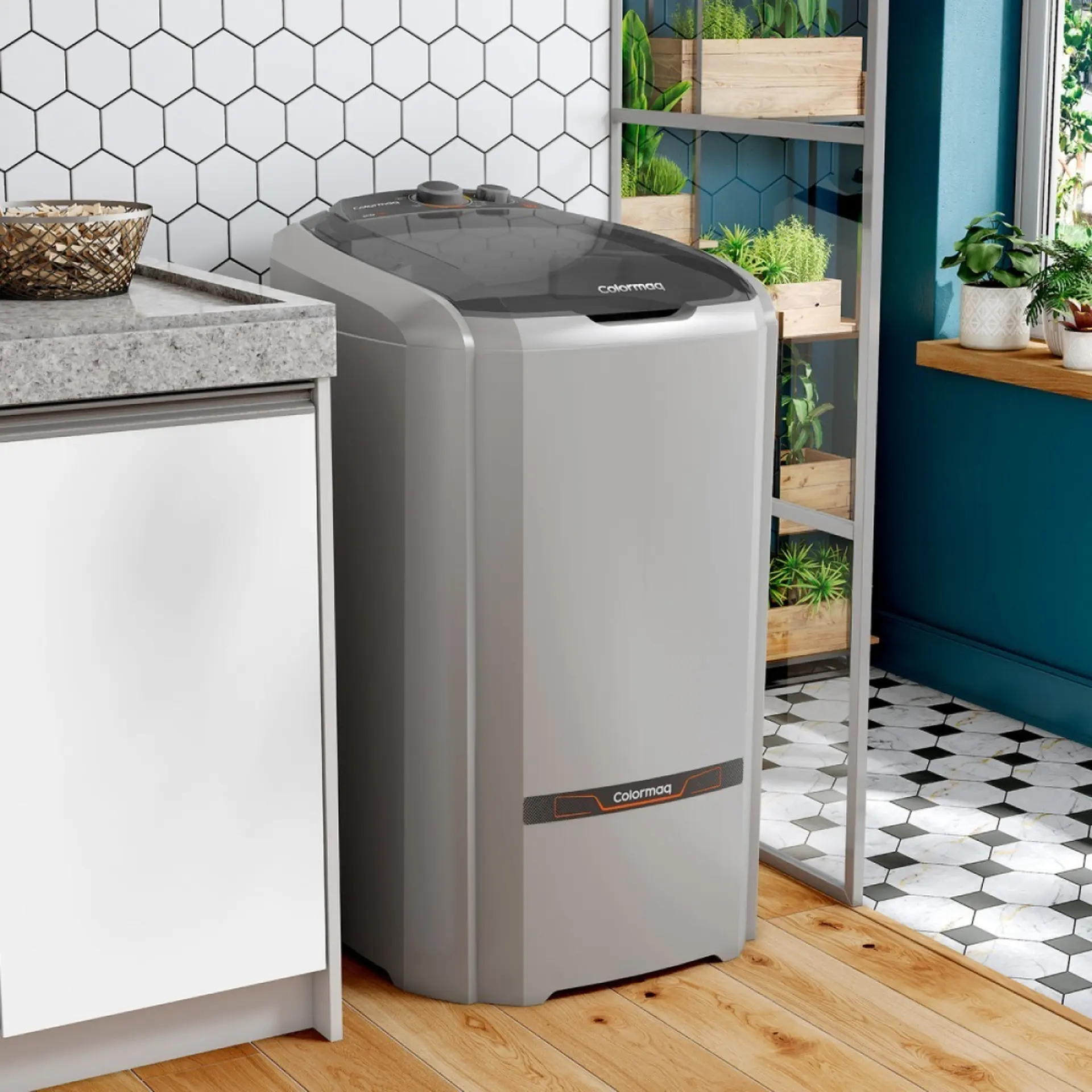 Tanquinho Colormaq EcoMax 20kg Semiautomático Turbilhonamento LCS 20 - Prata - 110 Volts