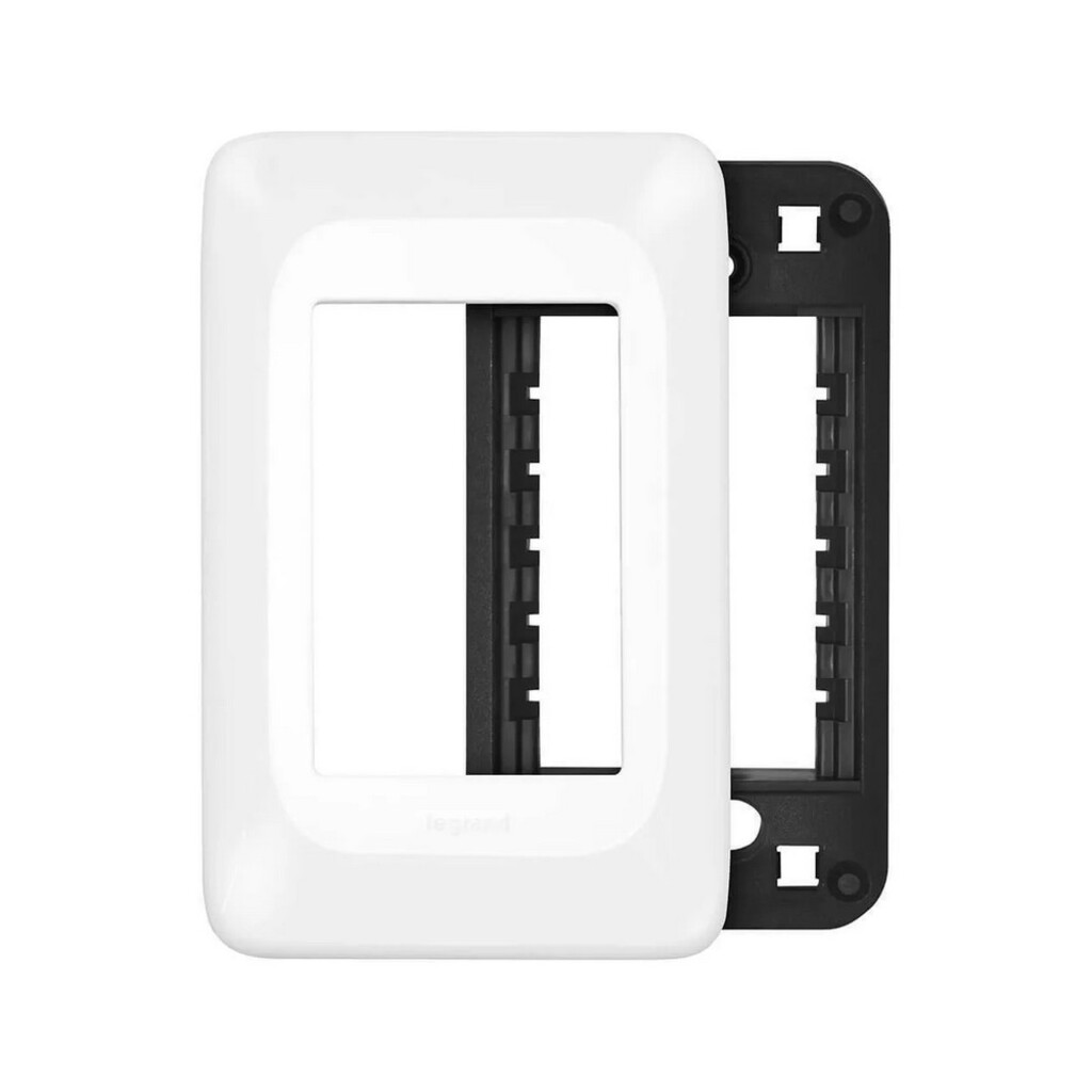 Espelho 4x2 para 3 Módulos Pial PoP I Legrand Branco - LGP23 - com Suporte
