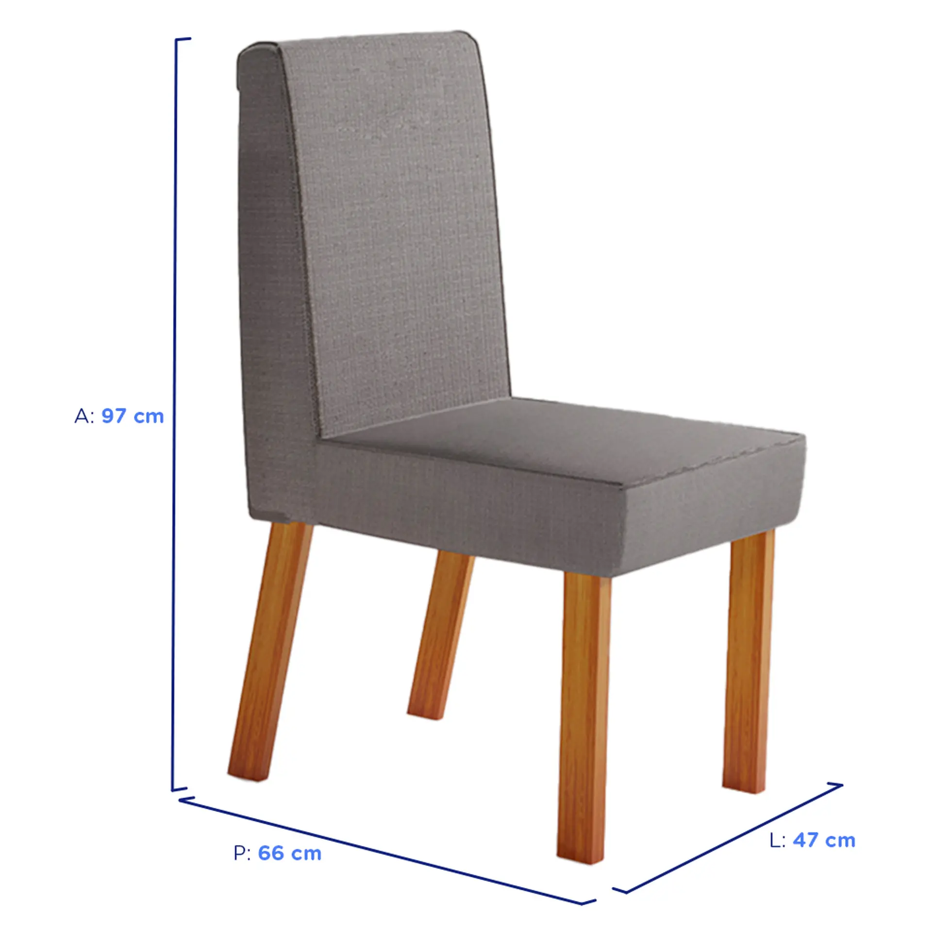 Conjunto de Mesa 8 Cadeiras Tampo MDF Vidro Luxury Bom Pastor - Naturale Off/Cinza
