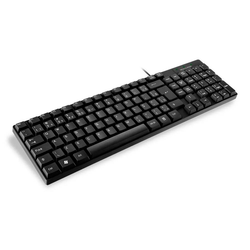 Teclado USB Slim Multilaser Preto - TC193 - Vendido Unitário