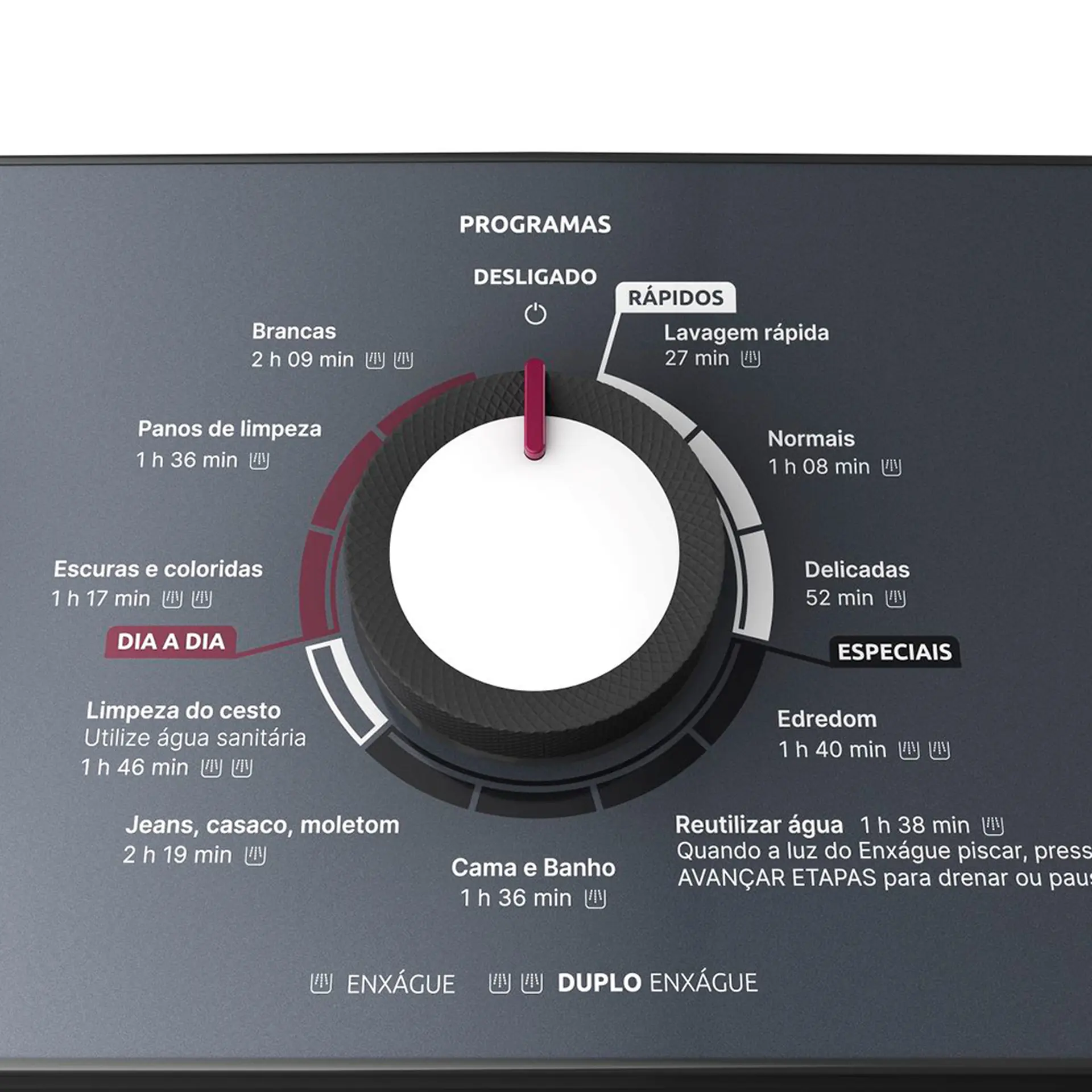 Máquina de Lavar Mueller 13kg Automática 11 Programas MLA13 - Branco - 110 Volts
