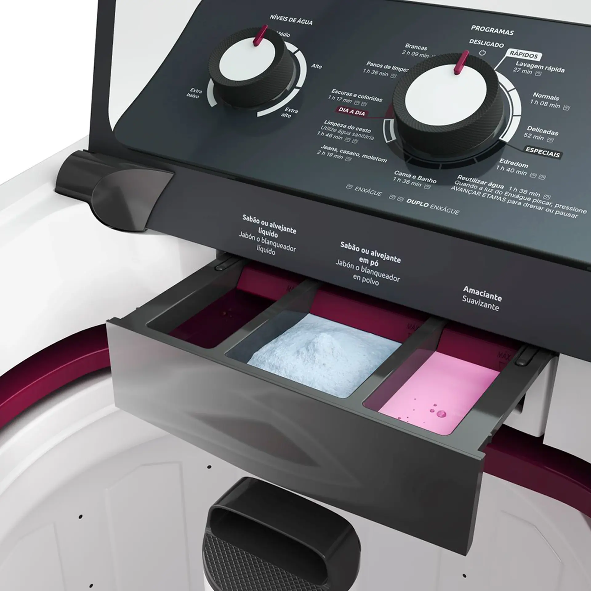 Máquina de Lavar Mueller 13kg Automática 11 Programas MLA13 - Branco - 110 Volts