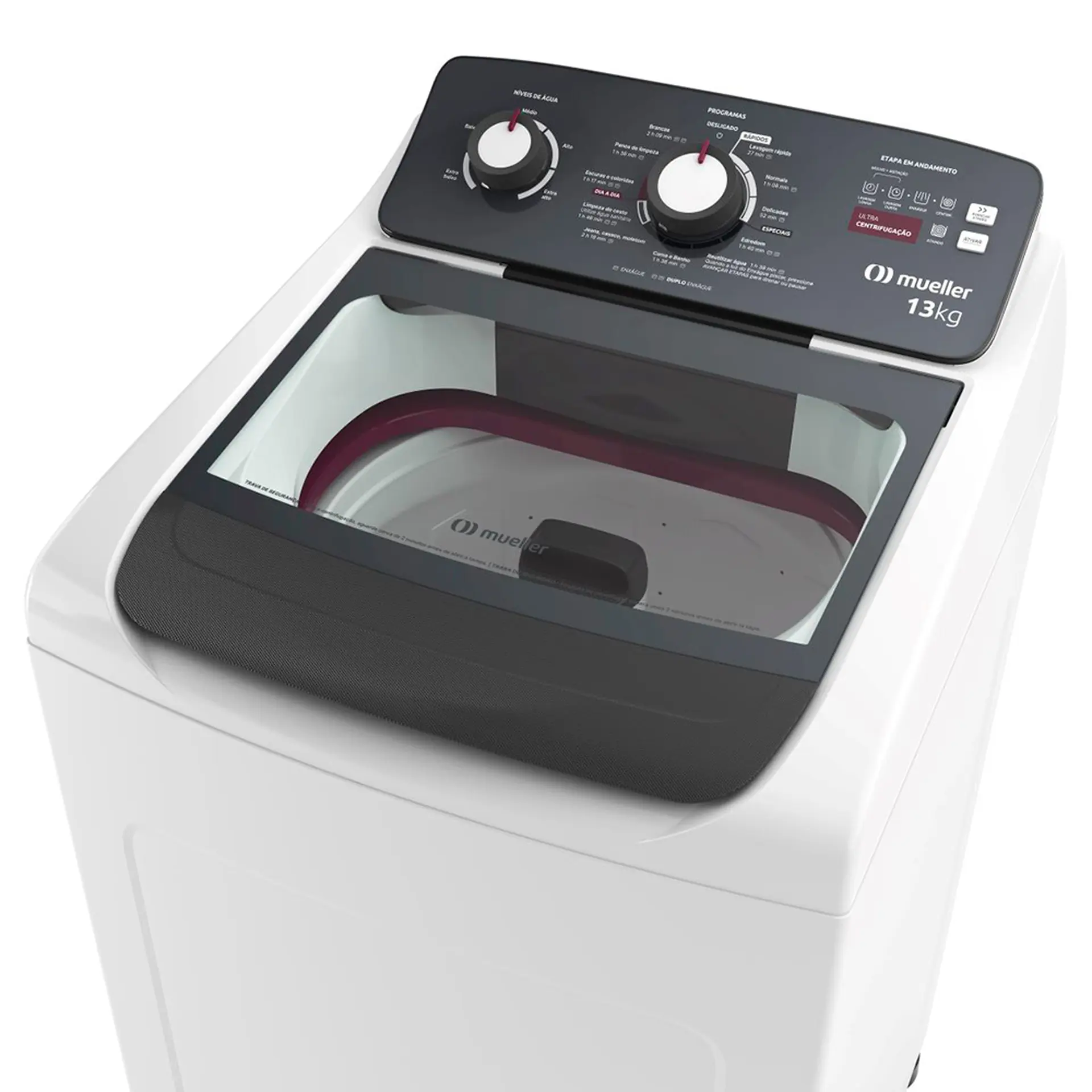 Máquina de Lavar Mueller 13kg Automática 11 Programas MLA13 - Branco - 110 Volts