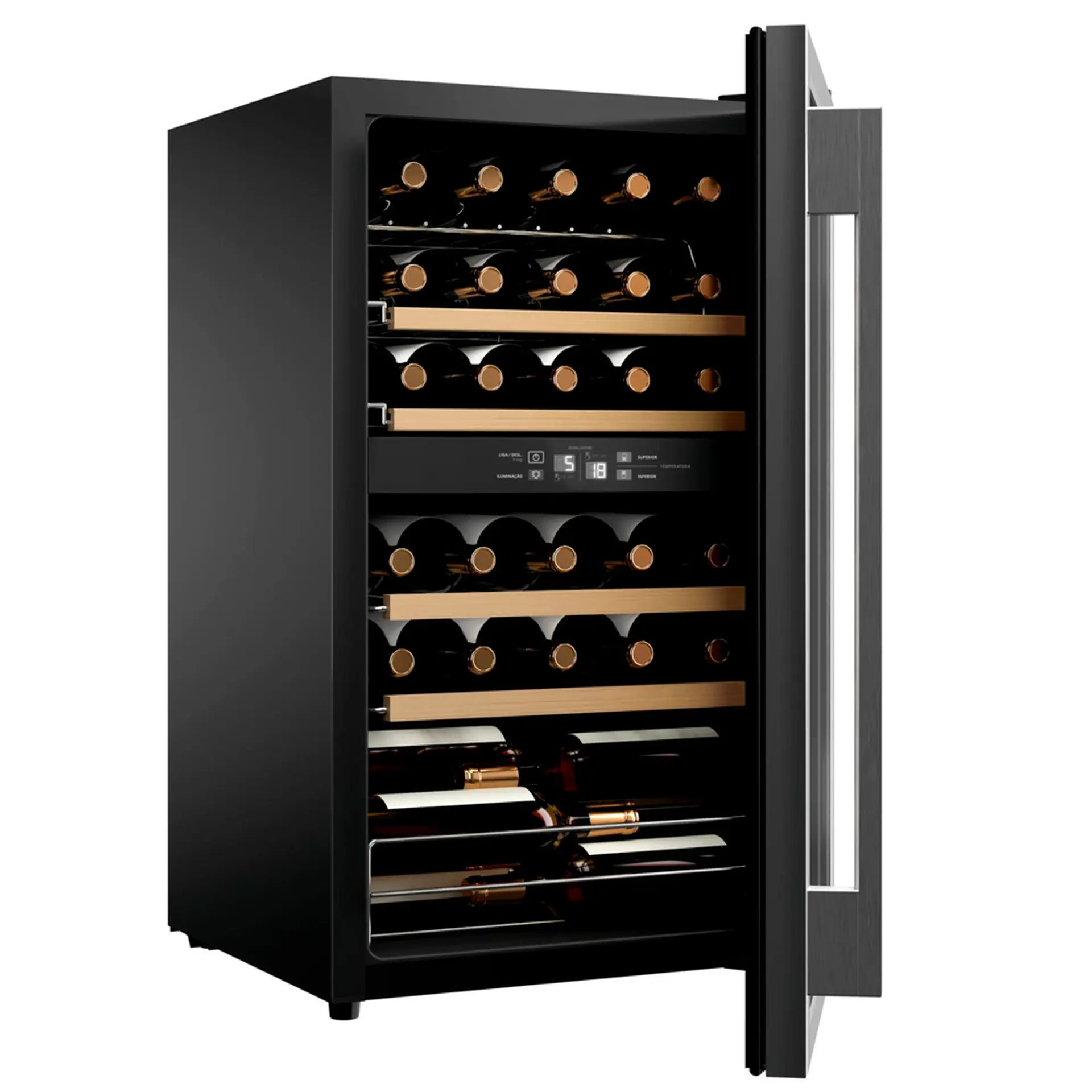 Adega de Vinhos Climatizada Brastemp 33 Garrafas com Painel Touch BZB33BE - Preto - 110 Volts