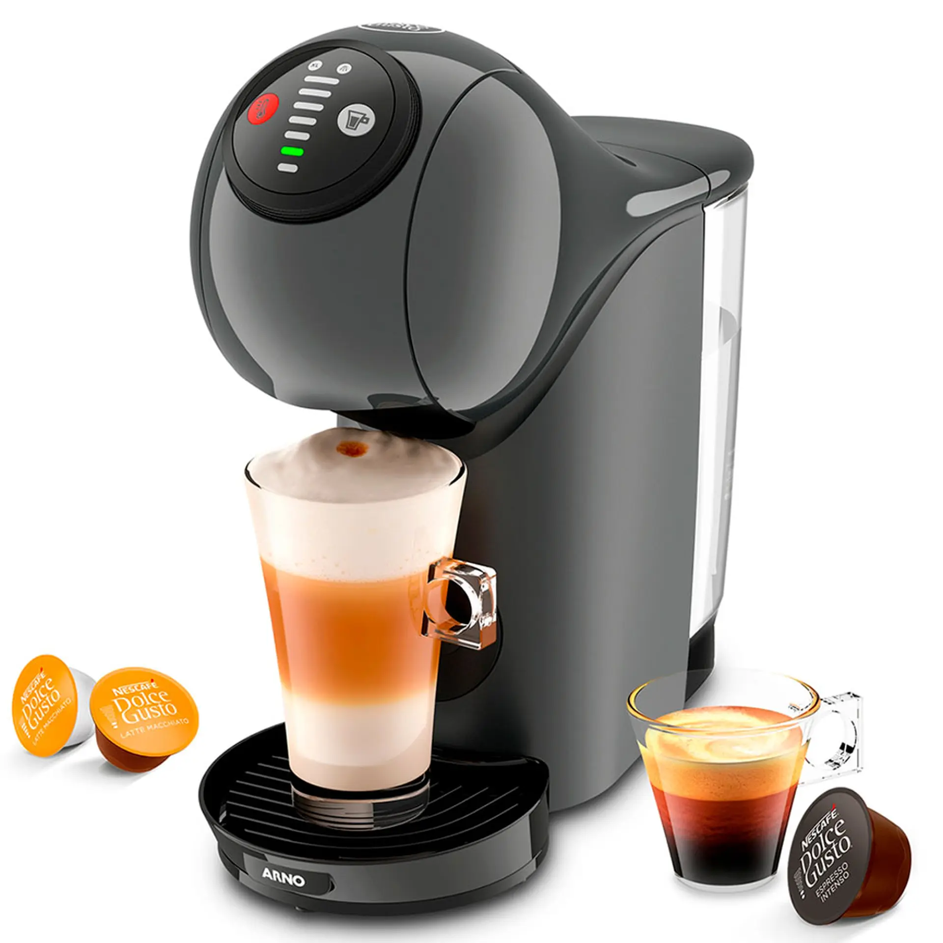 Cafeteira Expresso Arno Dolce Gusto Genio S Basic Multibebidas Digital DGS5 - Grafite - 110 Volts