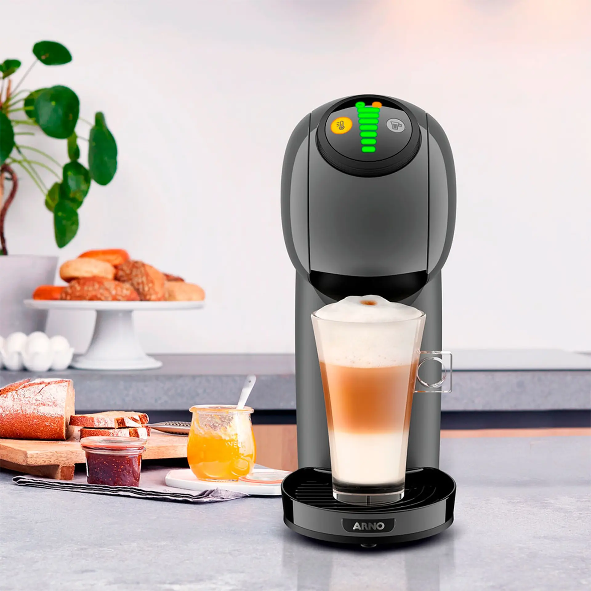 Cafeteira Expresso Arno Dolce Gusto Genio S Basic Multibebidas Digital DGS5 - Grafite - 110 Volts