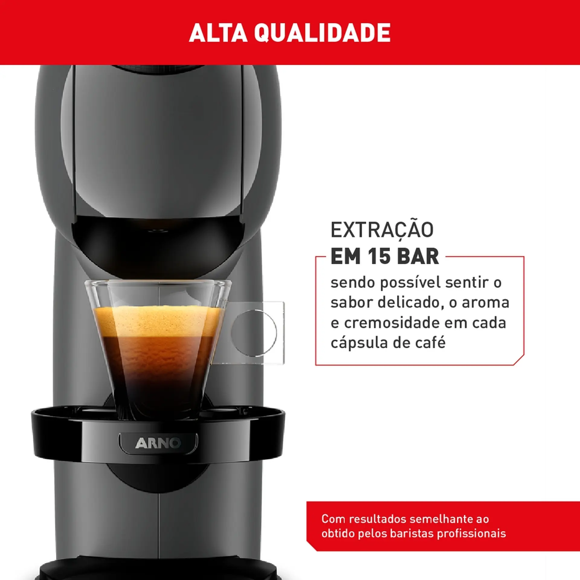 Cafeteira Expresso Arno Dolce Gusto Genio S Basic Multibebidas Digital DGS5 - Grafite - 110 Volts