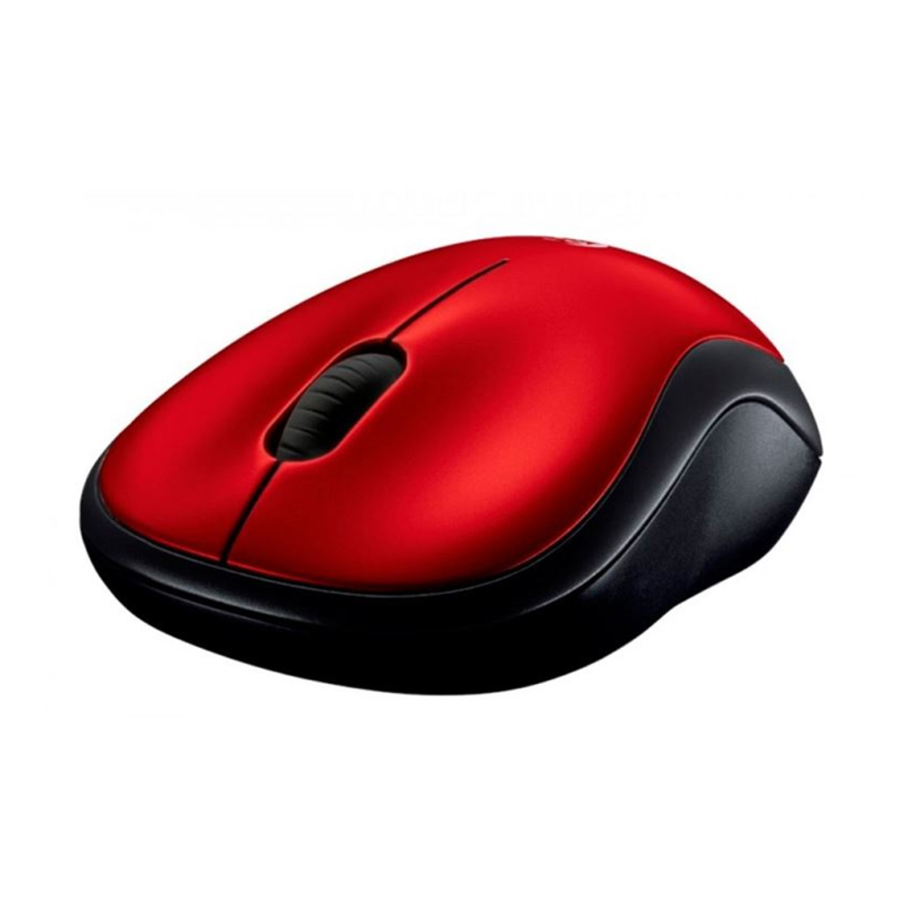 Mouse Sem Fio Logitech 1000 DPI Preto/Vermelho M185