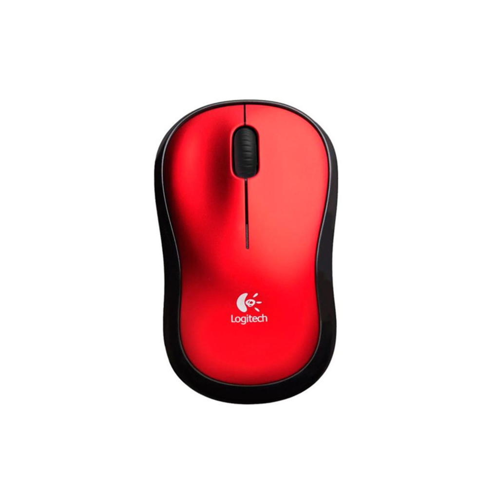 Mouse Sem Fio Logitech 1000 DPI Preto/Vermelho M185