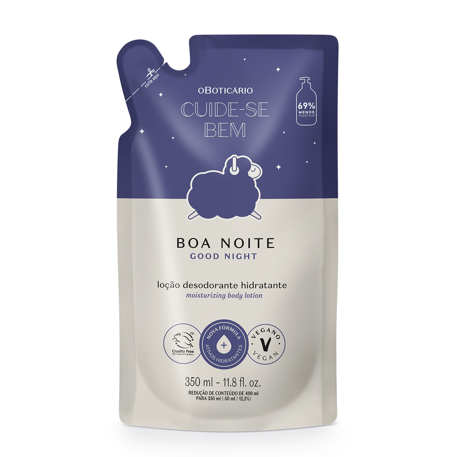 Combo Cuide-se Bem: Loção Corporal Deleite 400ml + Refil Boa Noite 350ml
