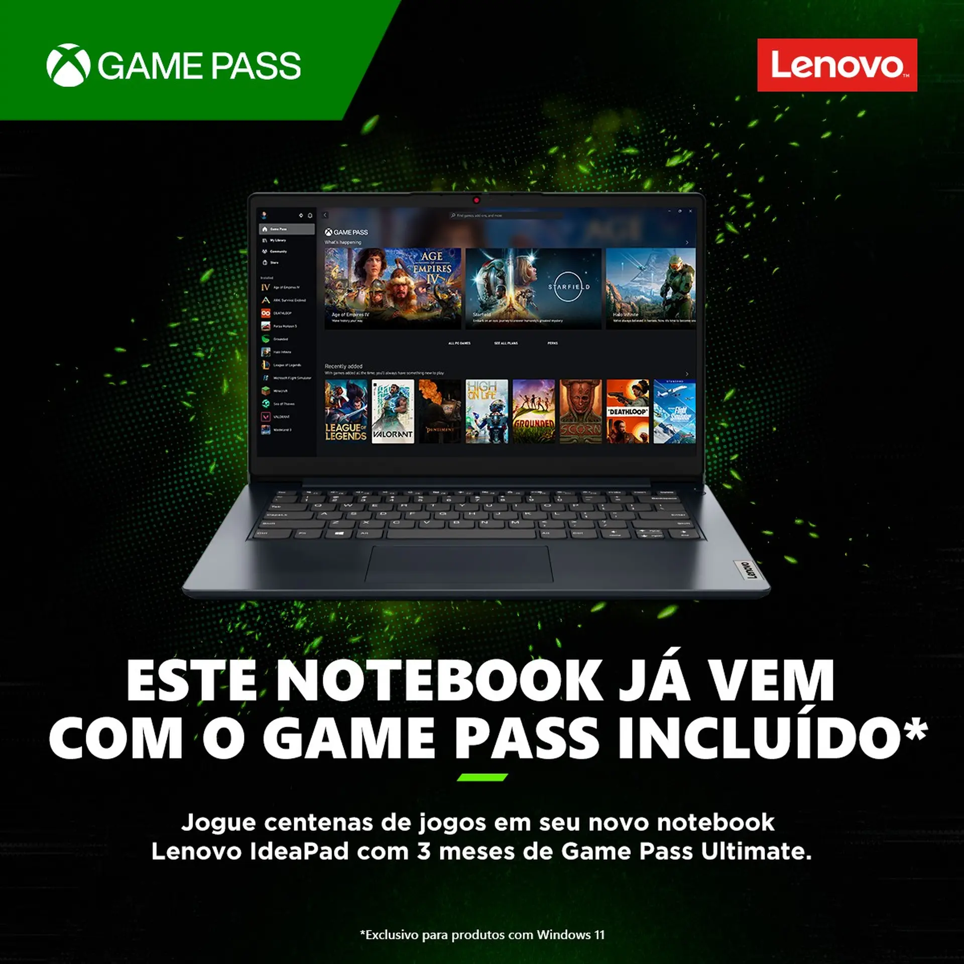 Notebook Lenovo IdeaPad Slim i3 I5 W11 8GB 512Gb SSD 15.3" 83NS0002BR - Cinza - Bivolt