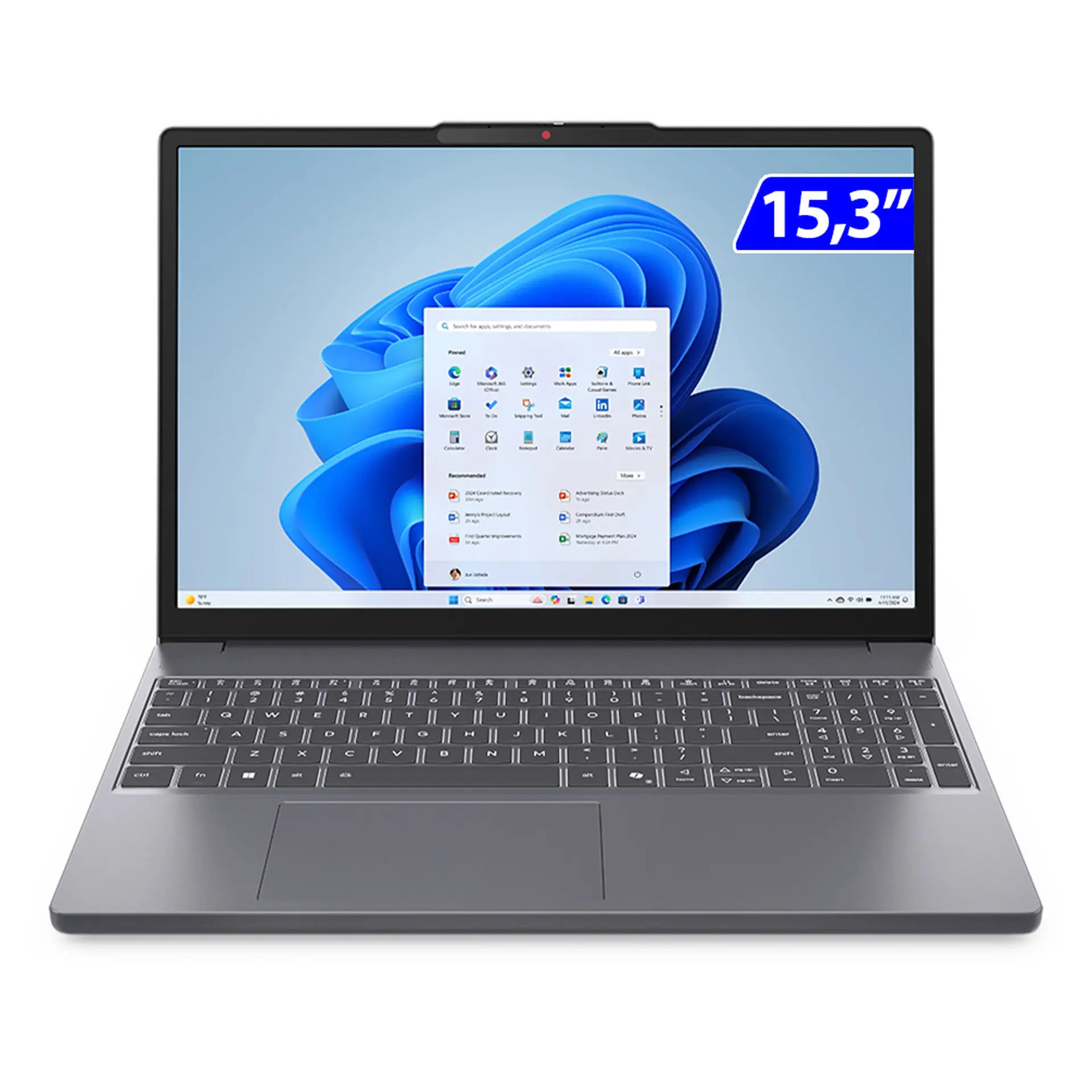 Notebook Lenovo IdeaPad Slim i3 I5 W11 8GB 512Gb SSD 15.3" 83NS0002BR - Cinza - Bivolt