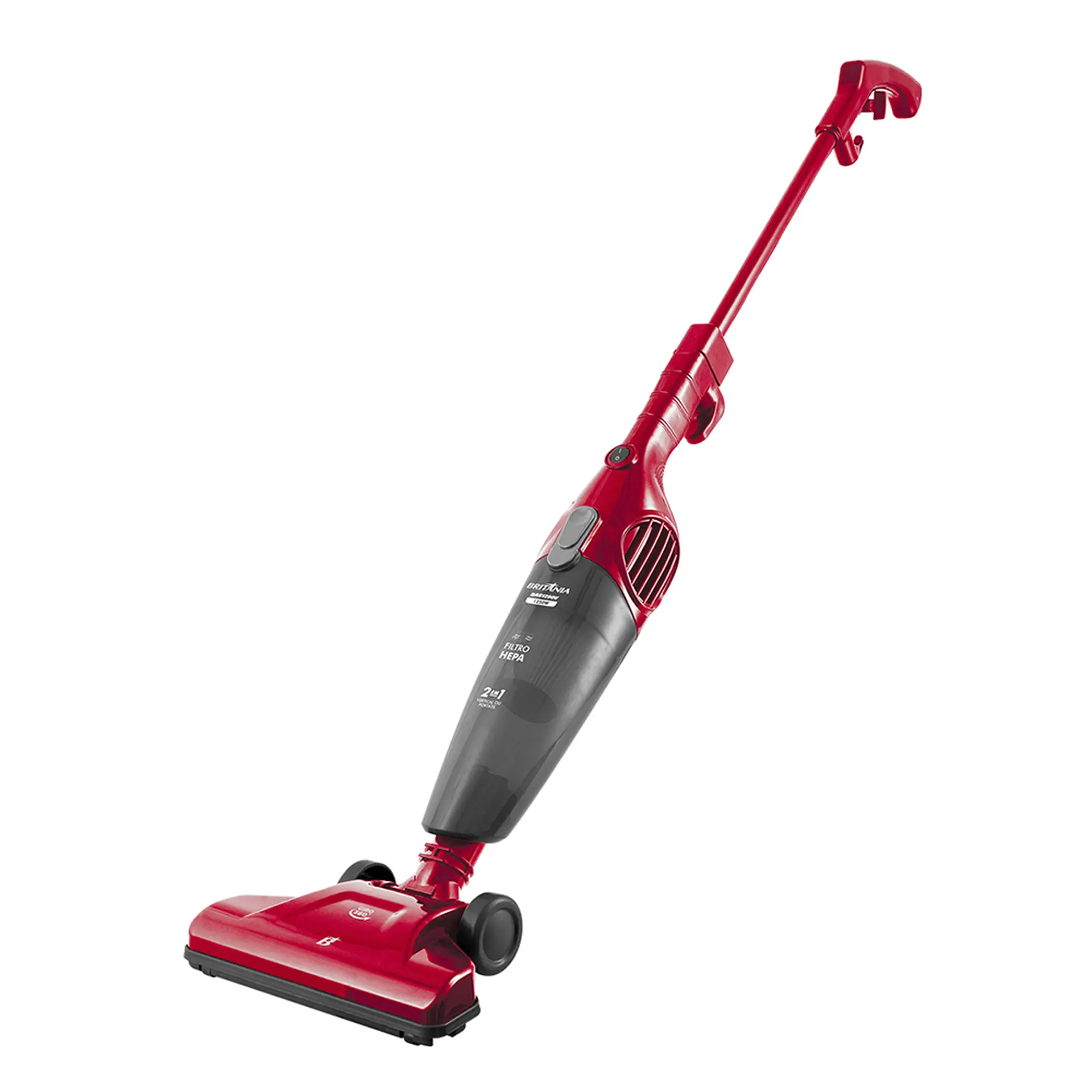 Aspirador de pó 2 em 1 Britânia 1250W 1L 2 Velocidade Filtro Hepa BAS1290/1295 - Vermelho - 110 Volts