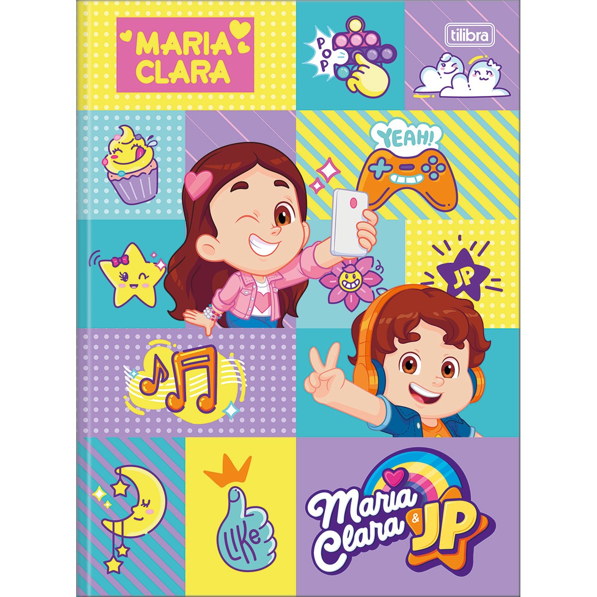 Caderno Brochura Tilibra Maria Clara Capa Dura 80 Folhas Sortido