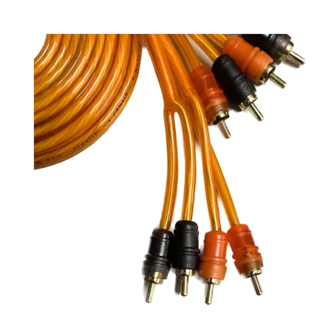 Cabo RCA Kx3 4 RCA Macho 4 RCA Macho Laranja KCR54C Cabo 5m