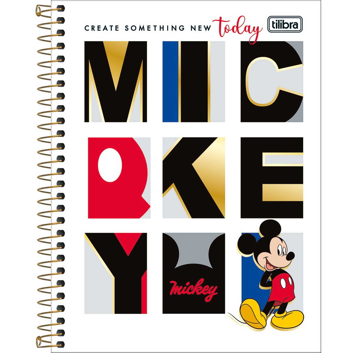 Caderno Universitário Tilibra College Mickey 80 Folhas 1x1 Sortido