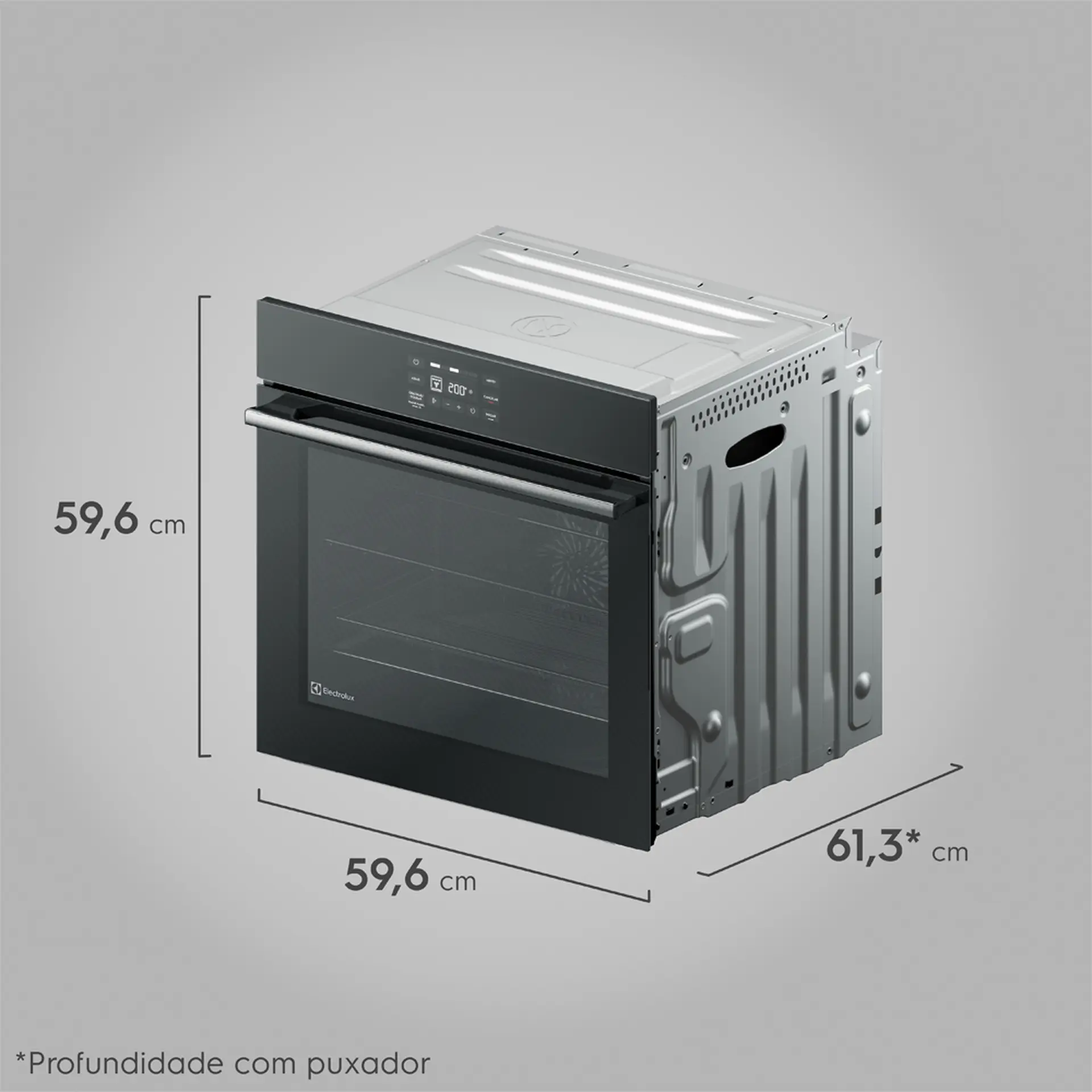 Forno Elétrico de Embutir Electrolux Experience 80L OE8EA - Preto - 220 Volts