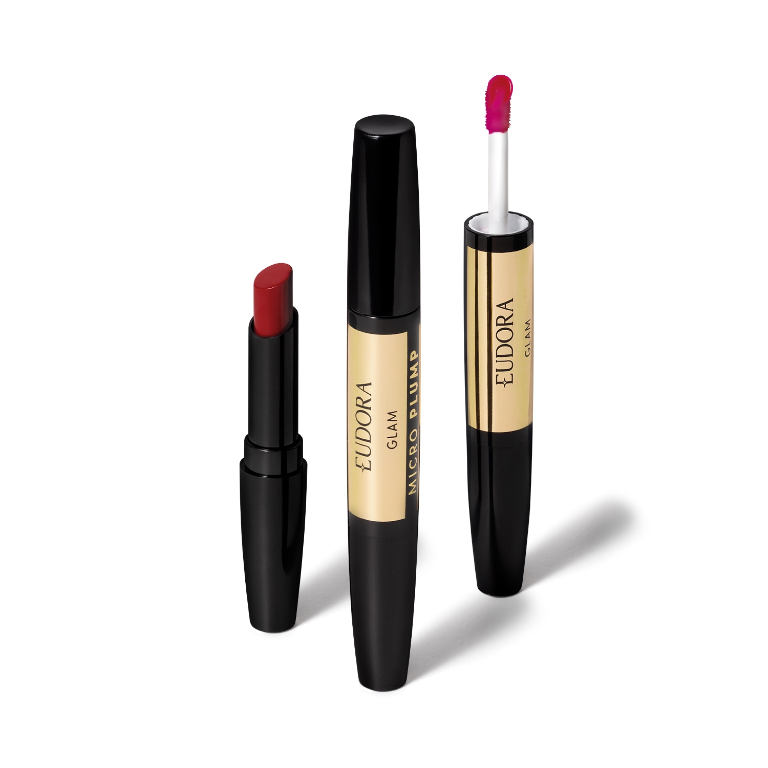 Batom Duo Vermelho Único Glam Micro Plump 1,8g