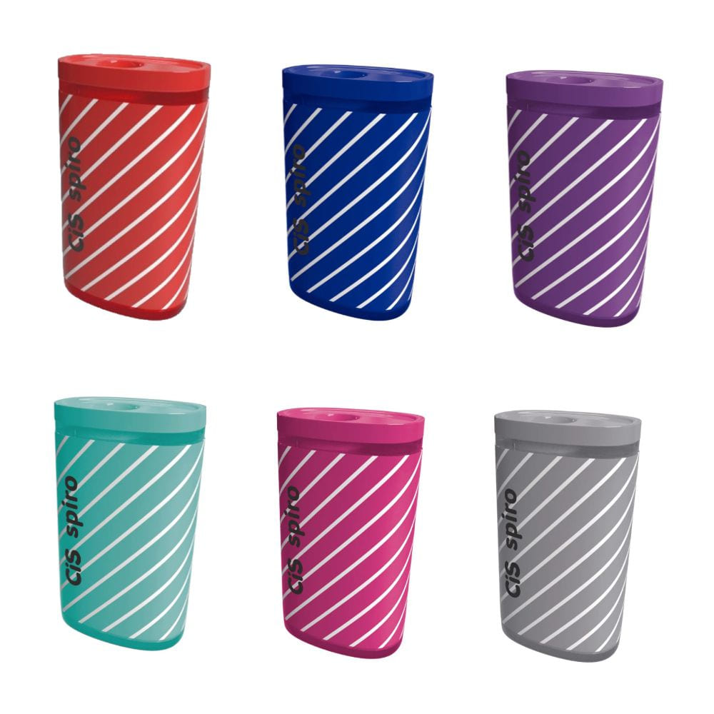 Apontador CIS Spiro Plástico com Depósito Unidade Sortido