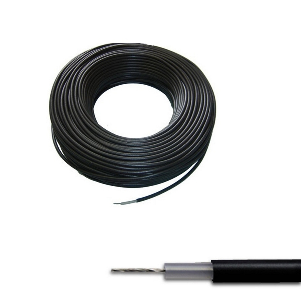 Cabo para Cerca Elétrica Telecam 5mm Alta Tensão Rolo 100m Preto 200300203